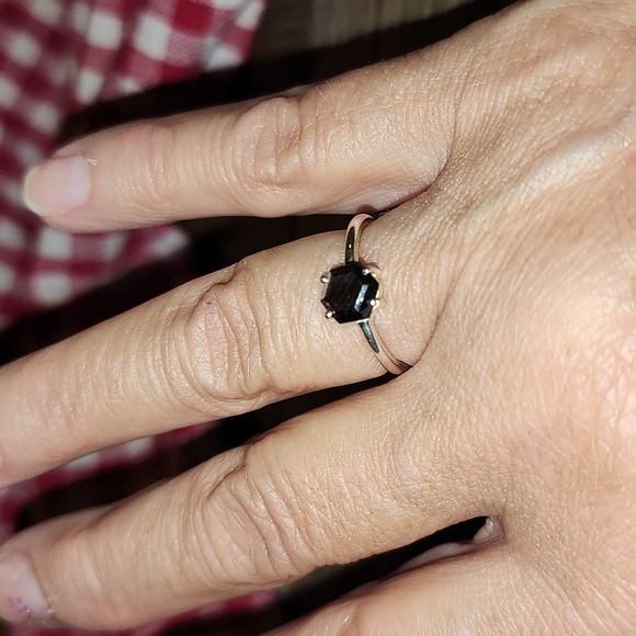 Brown sapphire ring - Picture 4 of 5